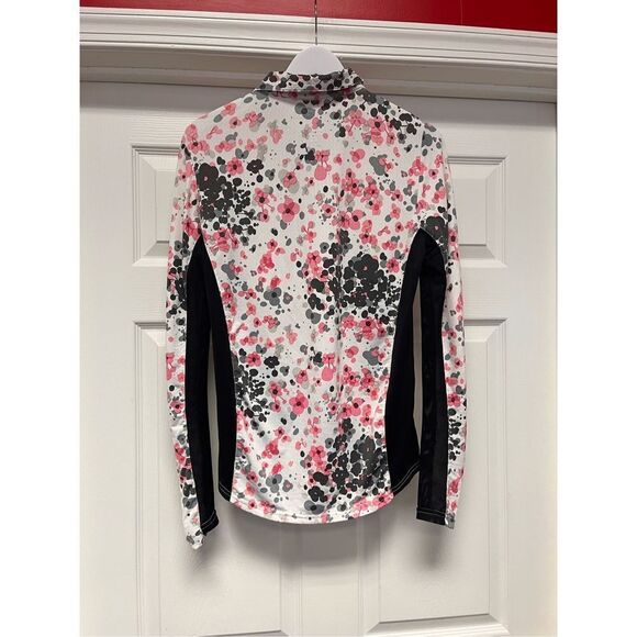 San Soleil UPF 50 Poppy & Black Quarter Zip Golf Pullover sz S EUC - Picture 5 of 6